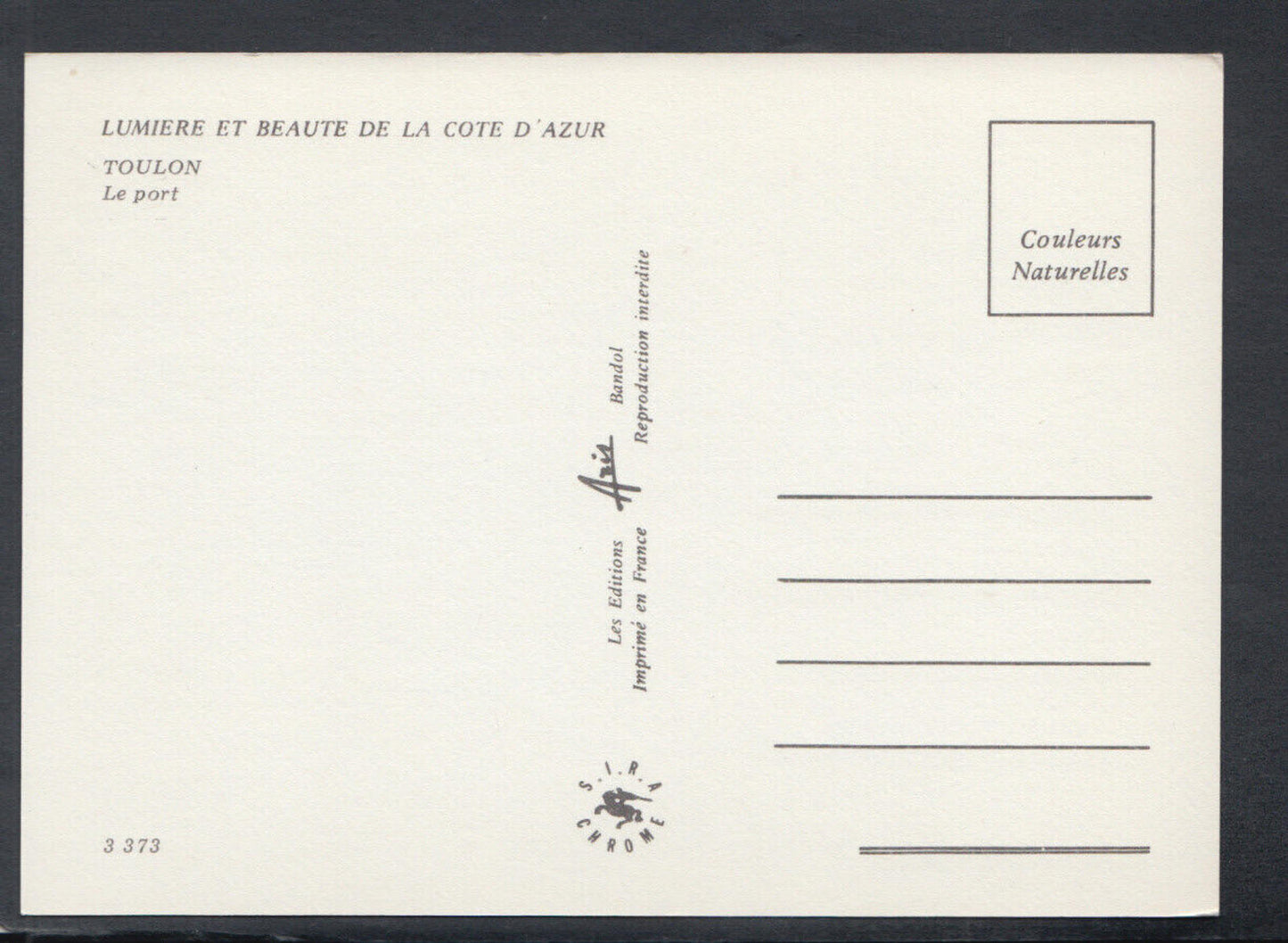 France Postcard - Toulon, The Port T8408