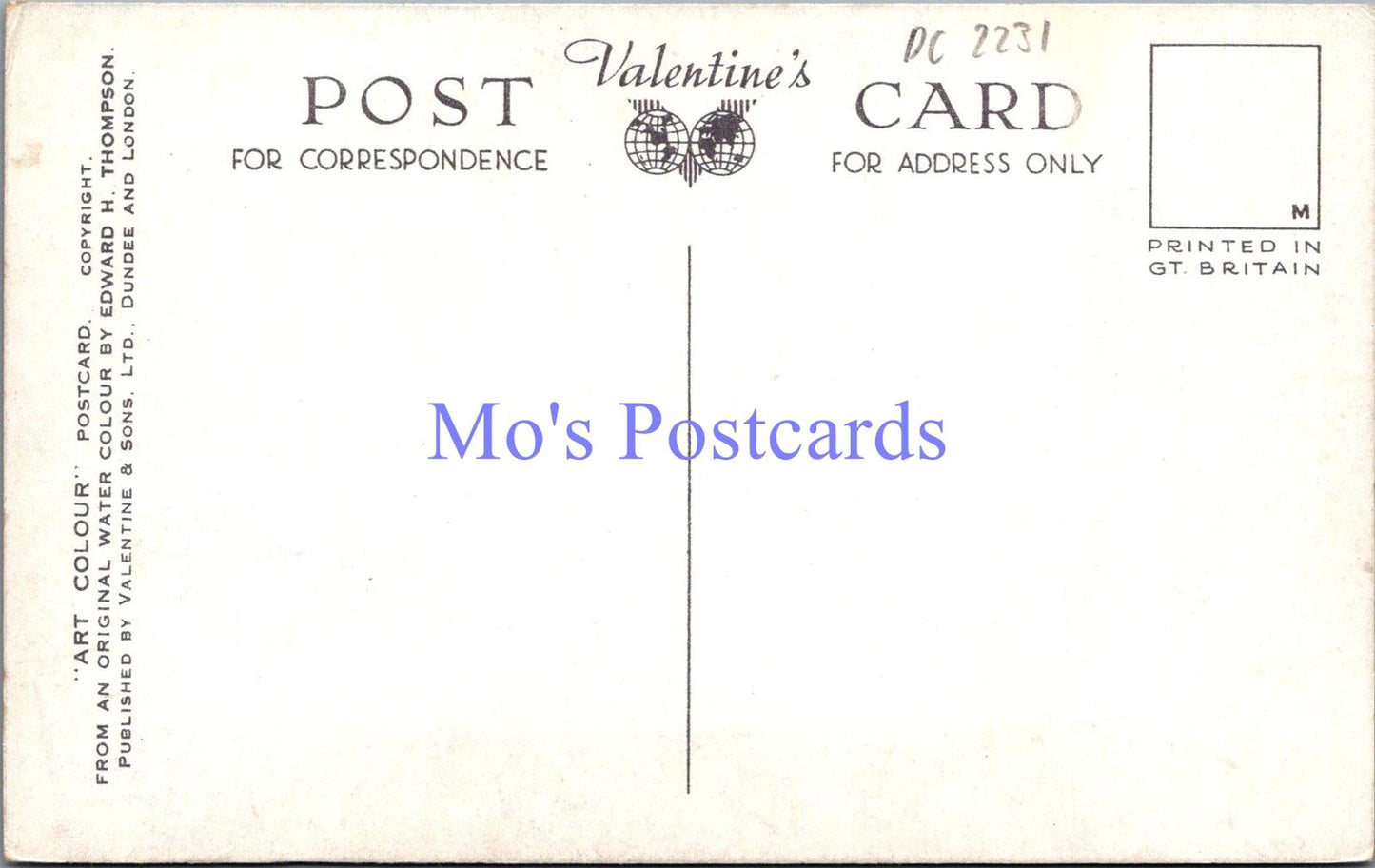 Scotland Postcard - The Banks of Loch Lomond, Artist E.H.Thompson DC2231