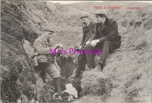 Load image into Gallery viewer, Social History Postcard - Walking, Countryside, Three Men, Only a Drachm RR20772