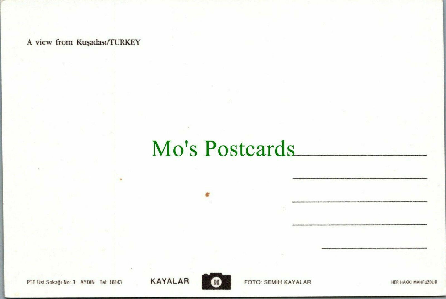 Turkey Postcard - A View From Kusadasi RRR1205