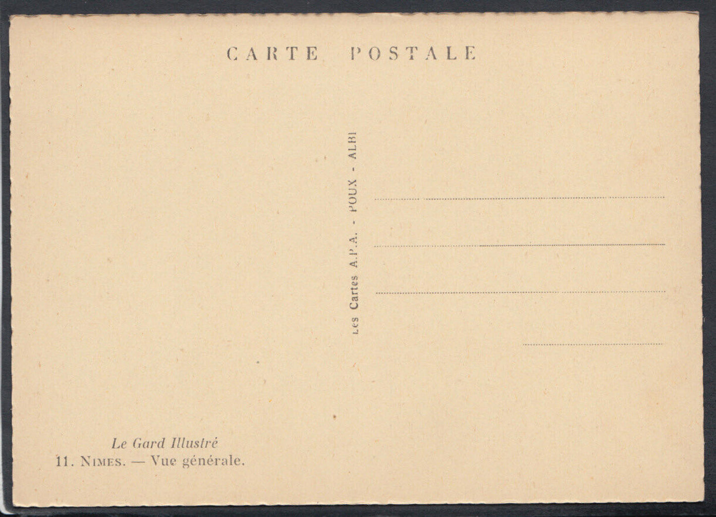 France Postcard - Nimes - Vue Generale - Le Gard Illustre RR5784