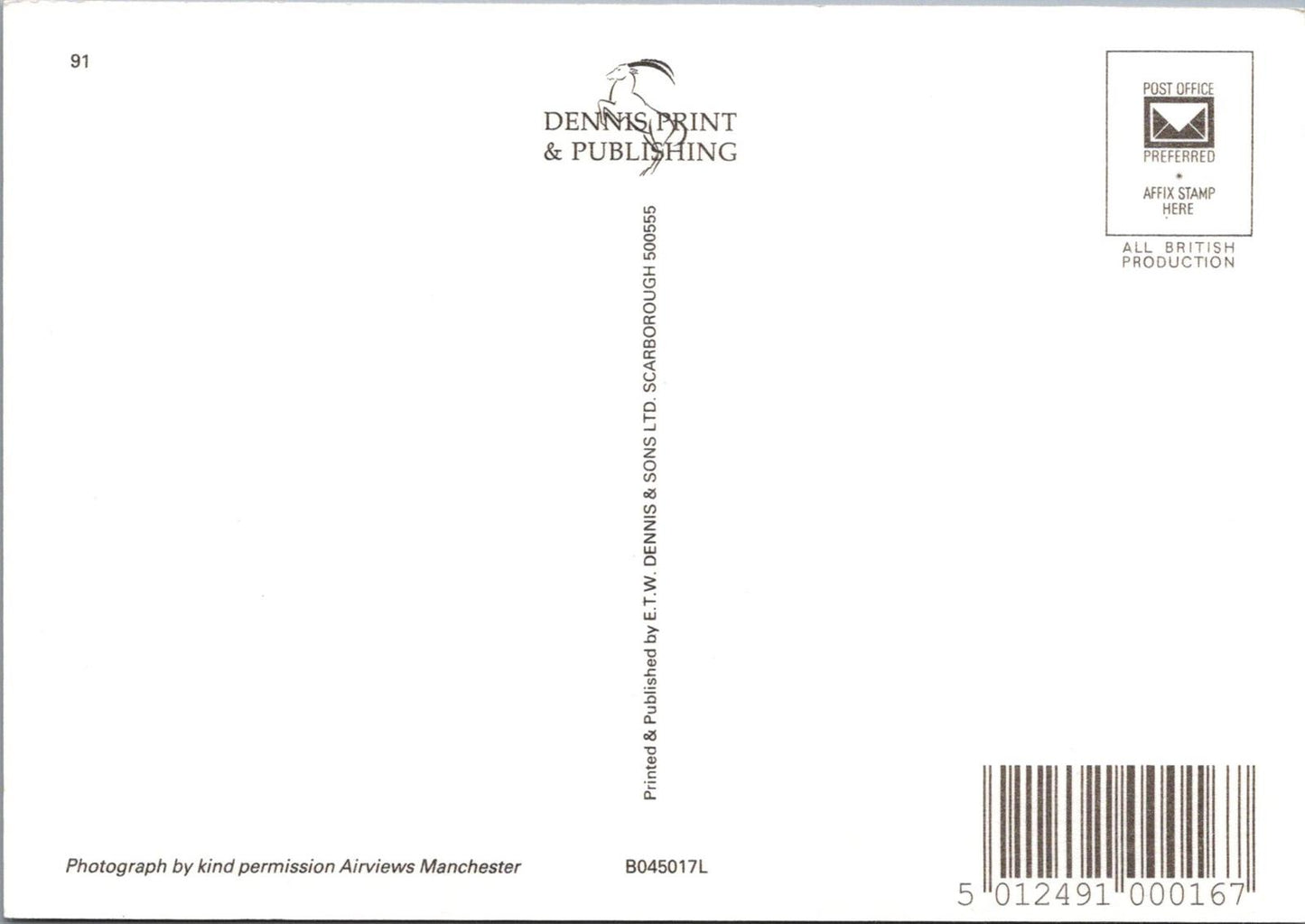 Wales Postcard - Aerial View of Beaumaris Castle RR23224