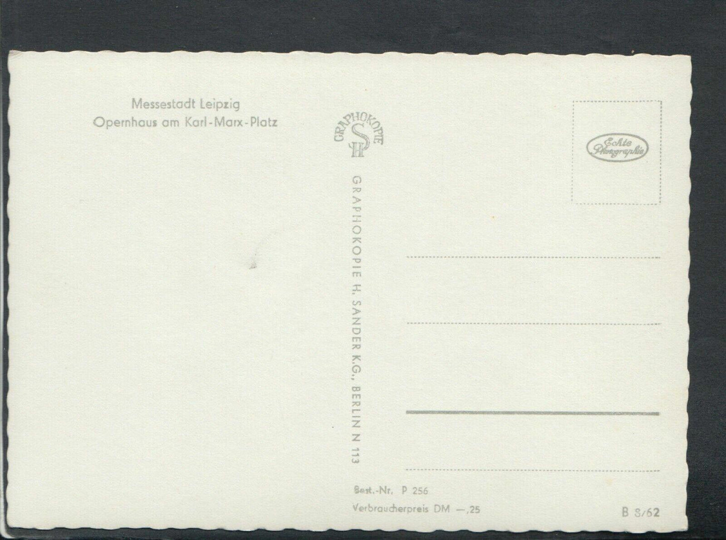 Germany Postcard - Messestadt Leipzig, Opernhaus am Karl-Marx-Platz T8738