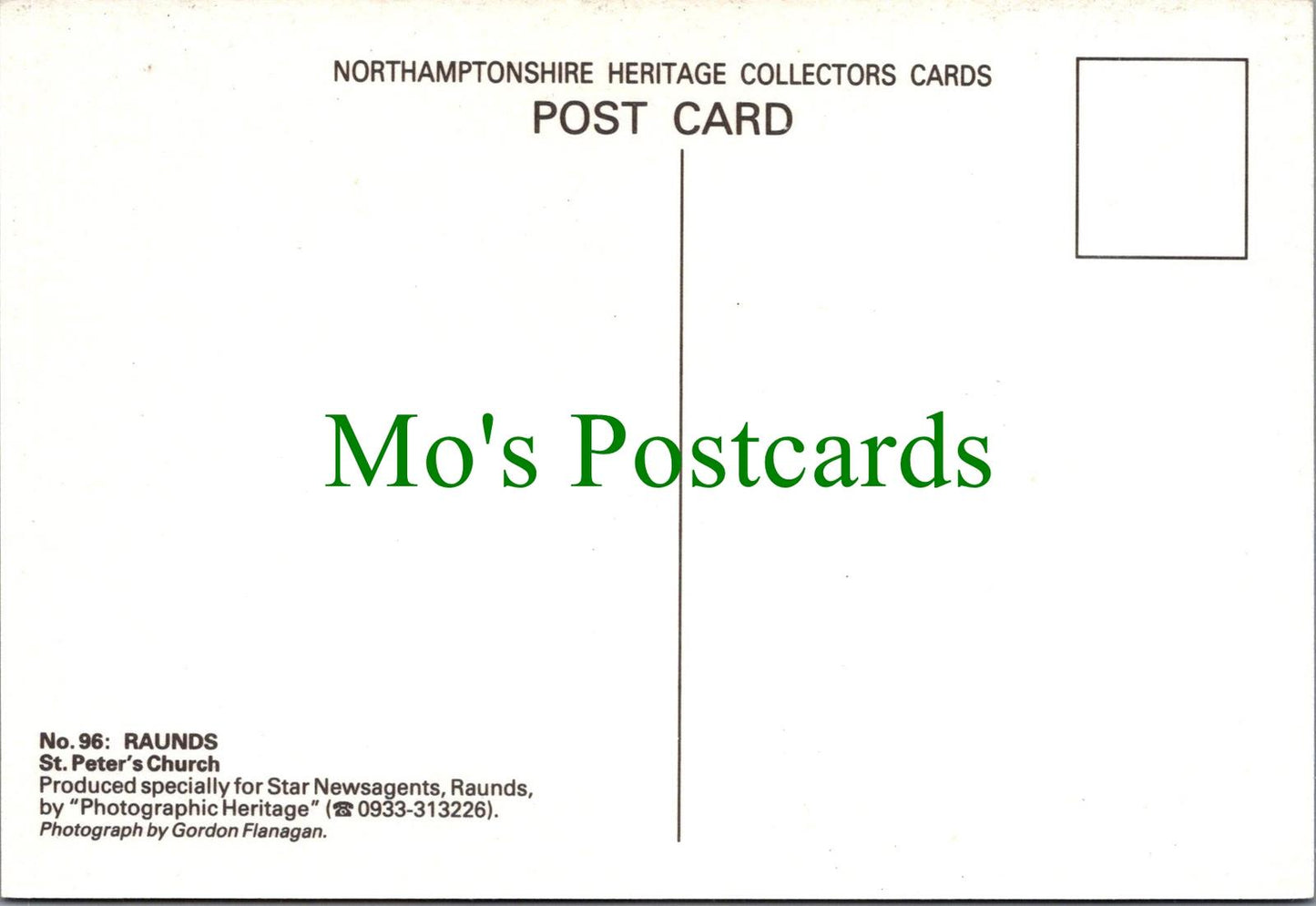 Northamptonshire Postcard - Raunds, St Peter's Church RR19924