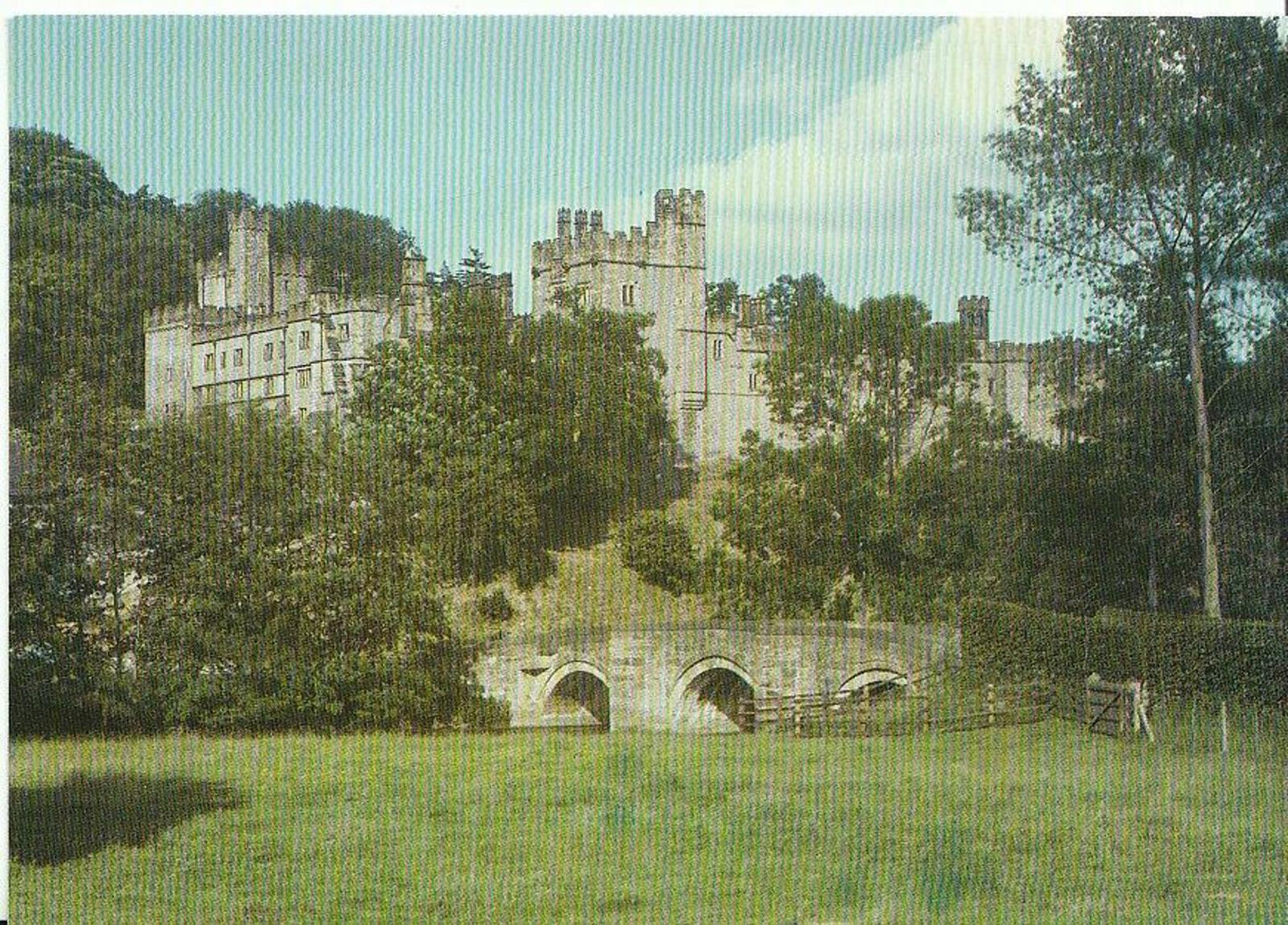 Derbyshire Postcard - Haddon Hall, Approach from River Bridge AB617