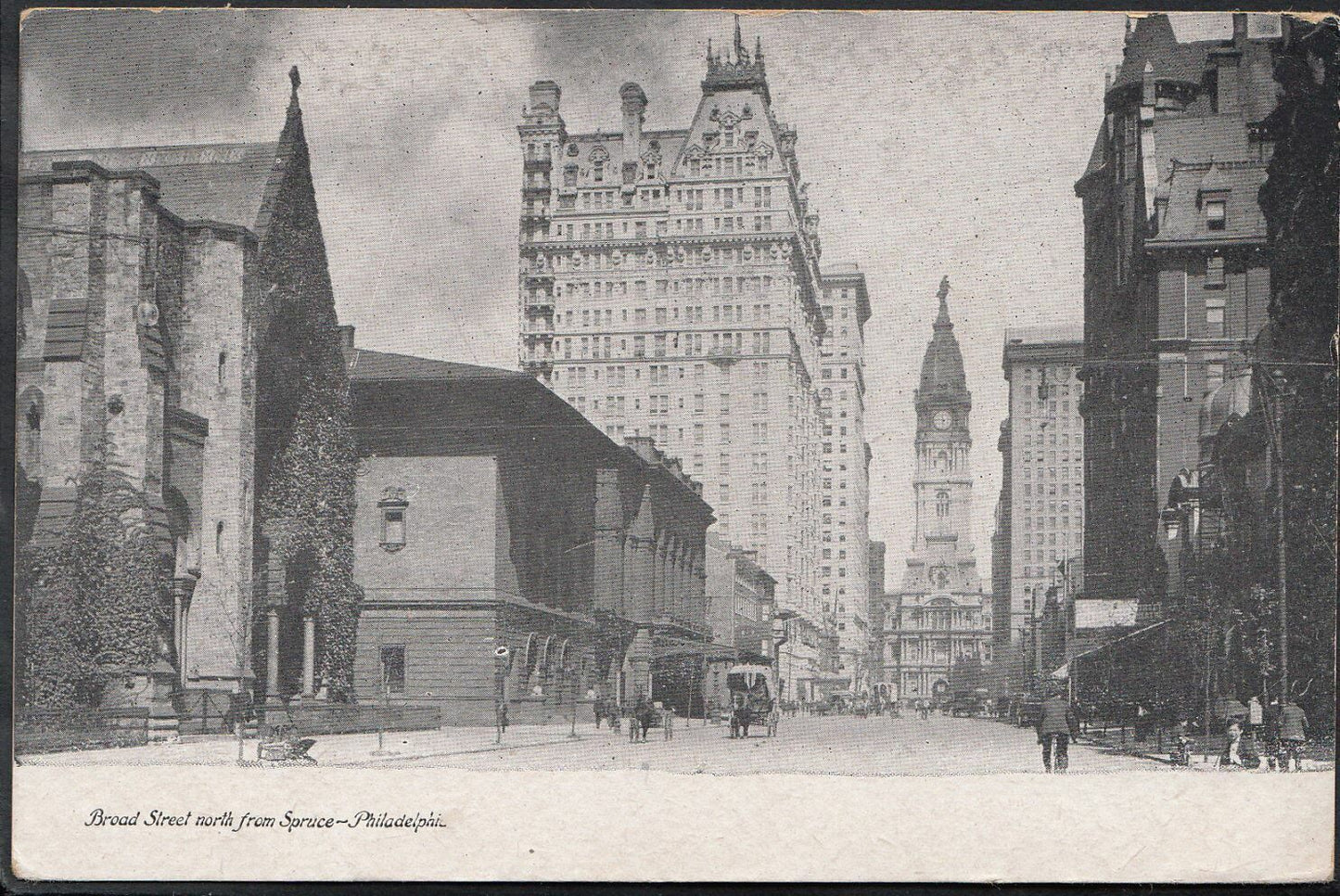 America Postcard - Broad Street North From Spruce, Philadelphia MB2323