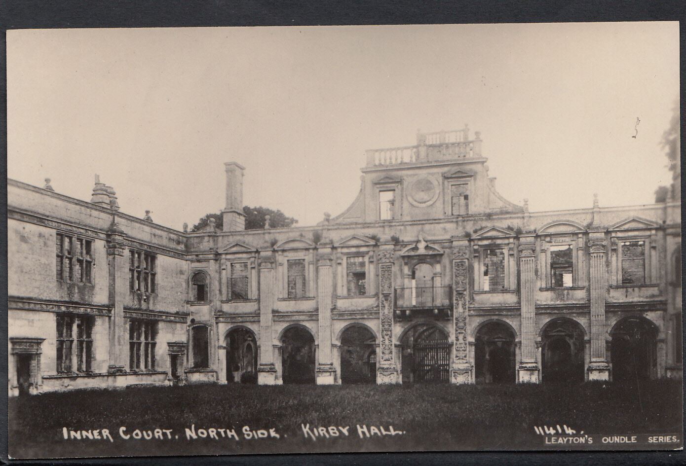Northamptonshire Postcard - Kirby Hall, Inner Court, North Side RT2277