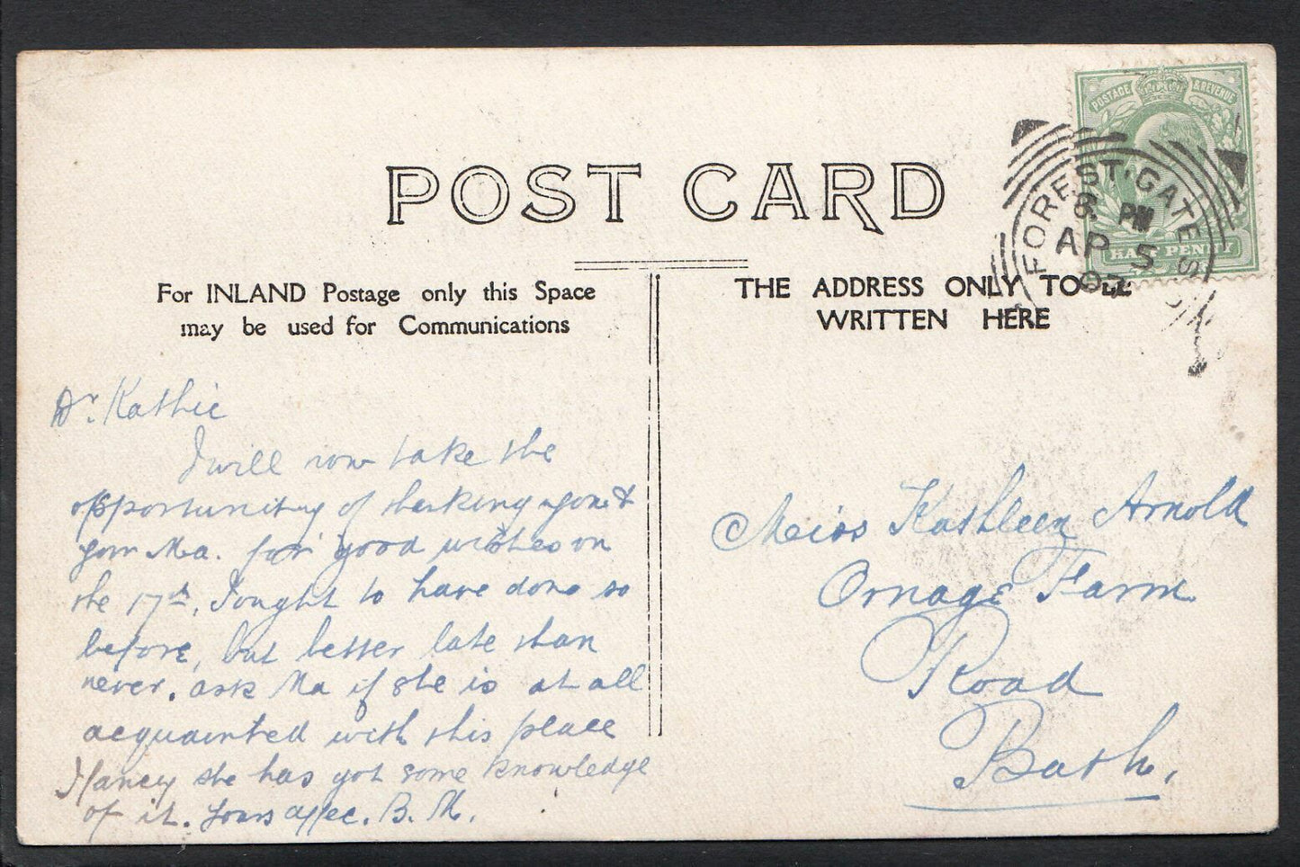 Unknown Location Postcard - Rural Village - Where Please? A3164