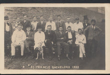 Load image into Gallery viewer, Social History Postcard - St Francis Bachelors 1928 - A3186
