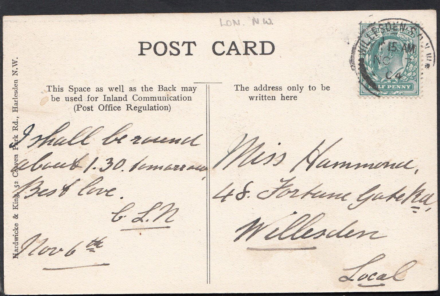 London Postcard - The Avenue, Harlesden A9374