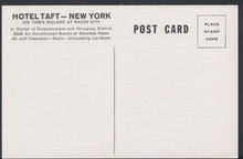 Load image into Gallery viewer, America Postcard - The Famous Hotel Taft, New York RT1066