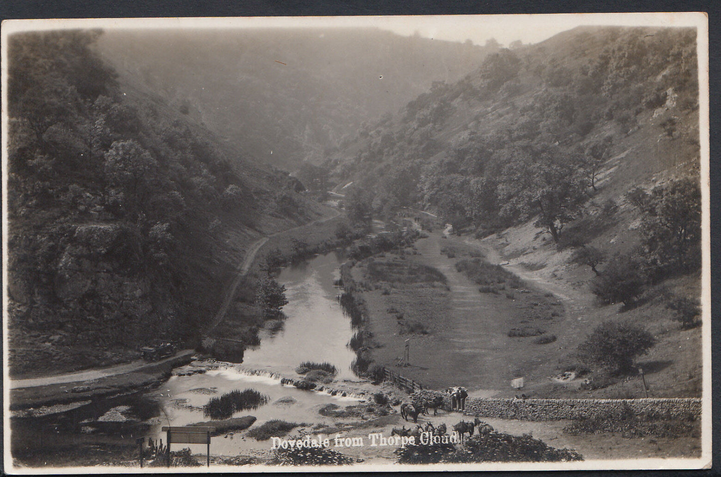 Derbyshire Postcard - Dovedale From Thorpe Cloud RT233