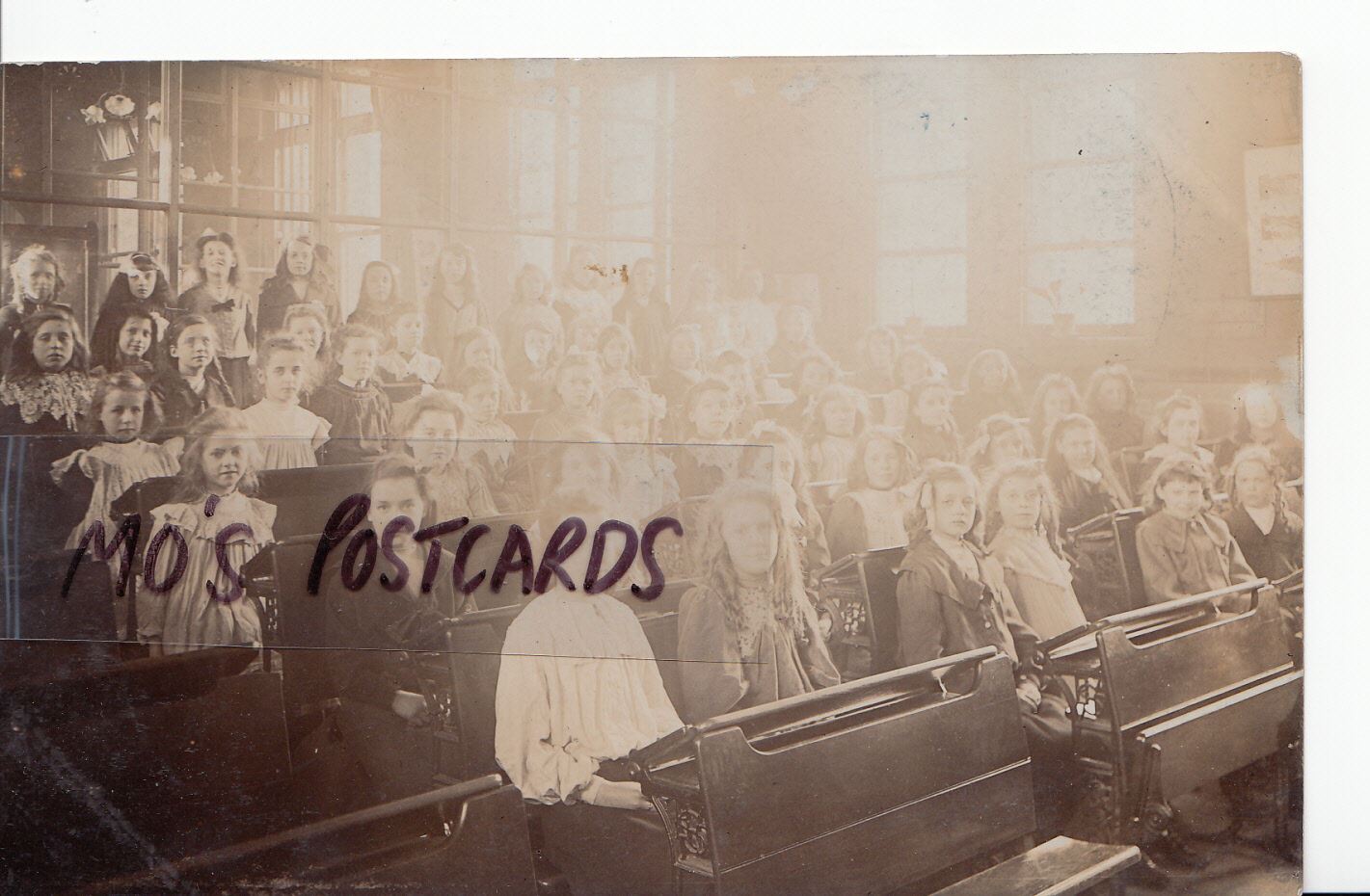 Lancashire Postcard - Rock Ferry School - Children in Classroom A5091