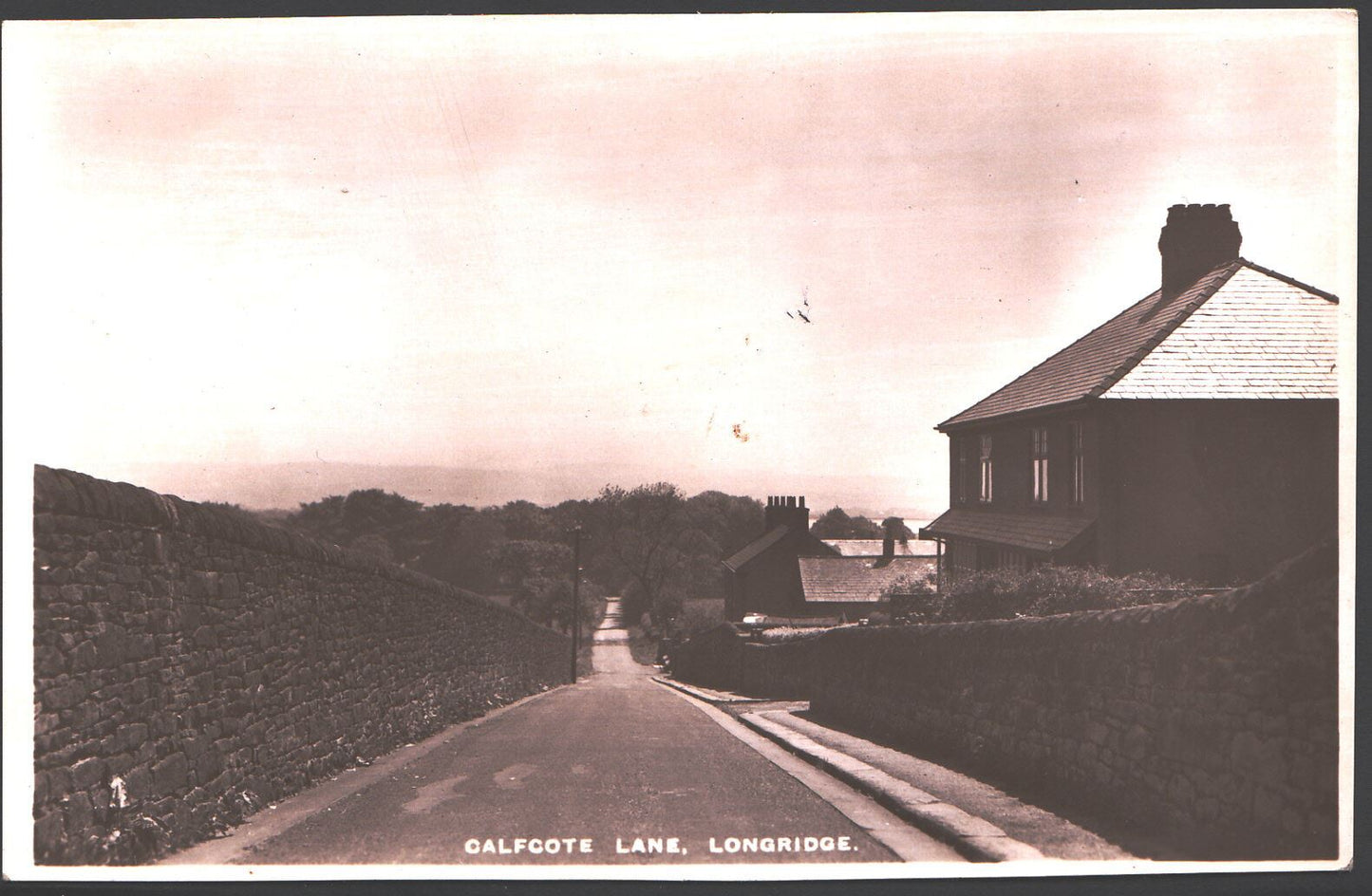 Lancashire Postcard - Calfcote Lane, Longridge EE536