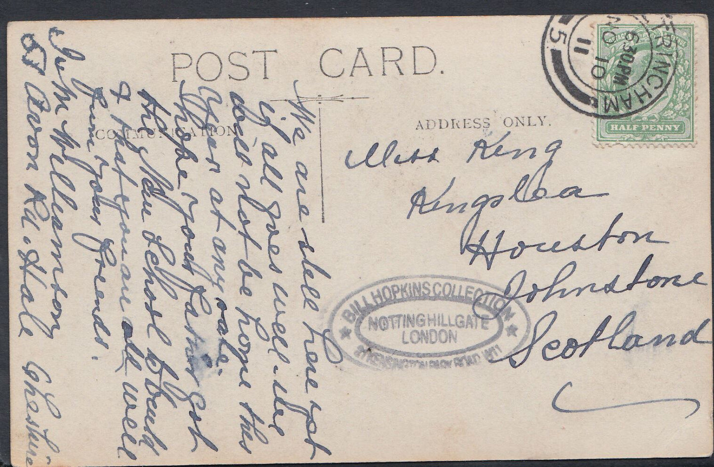 Cheshire Postcard - The Cottages, Bowdon BE81