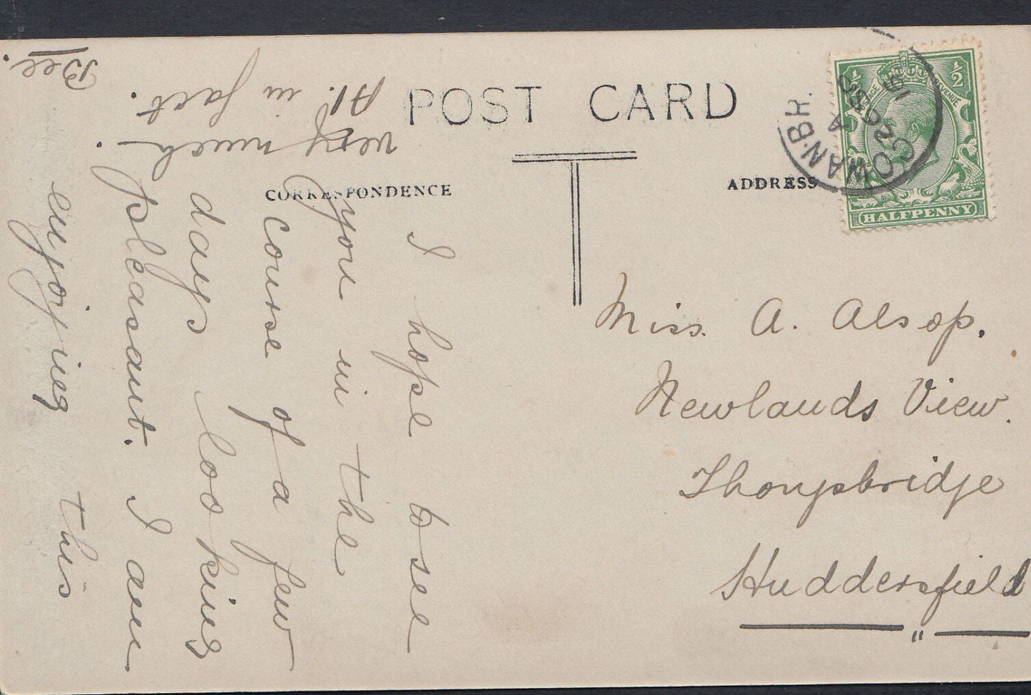 Lancashire Postcard - Charlotte Bronte School, Cowan Bridge V1914