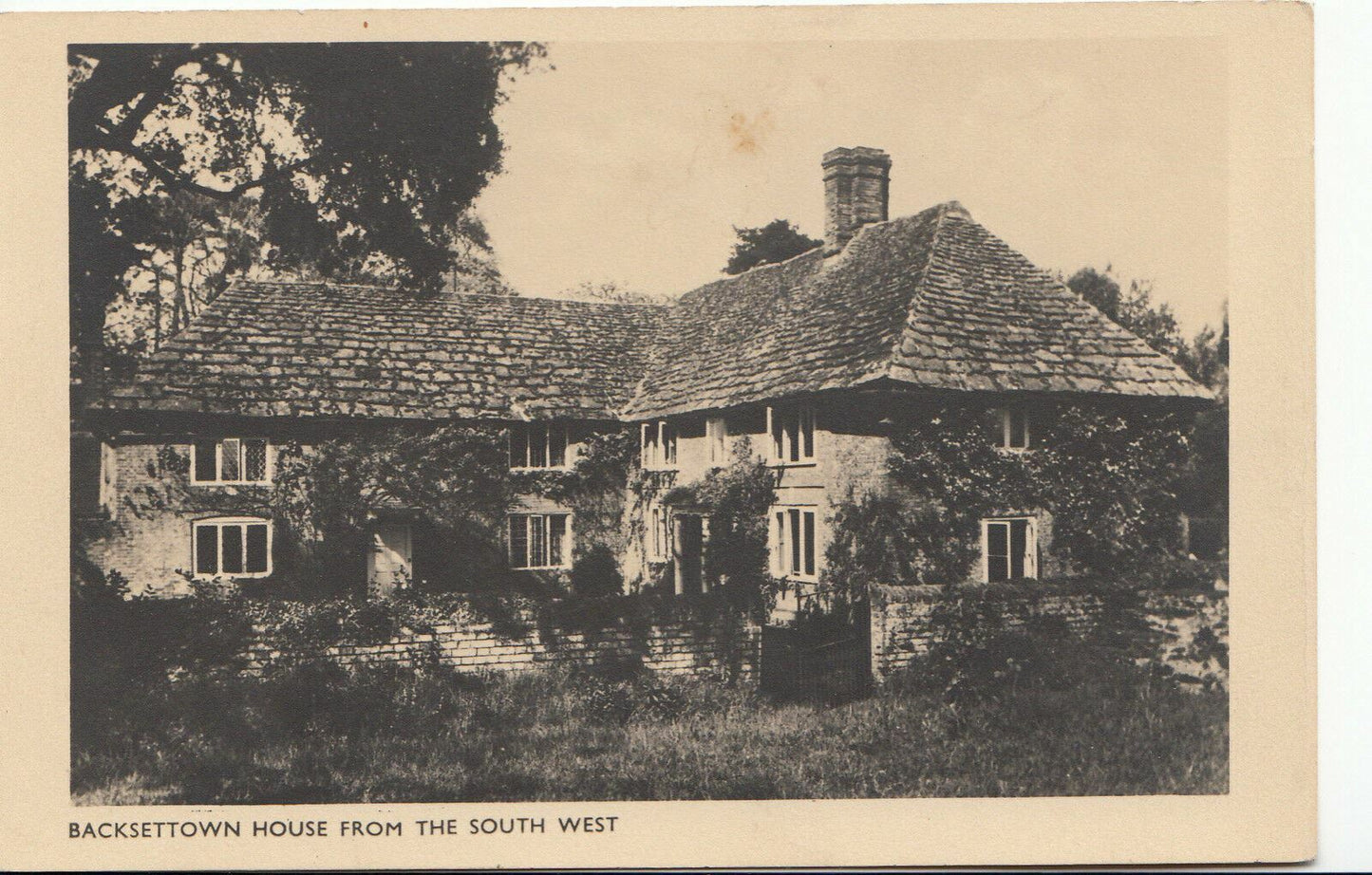 Sussex Postcard - Backsettown House From The South West A5421