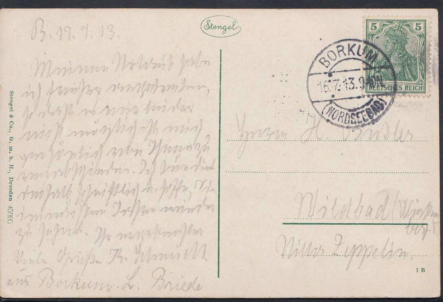 Germany Postcard - Borkum - Musikpavilion RT1021