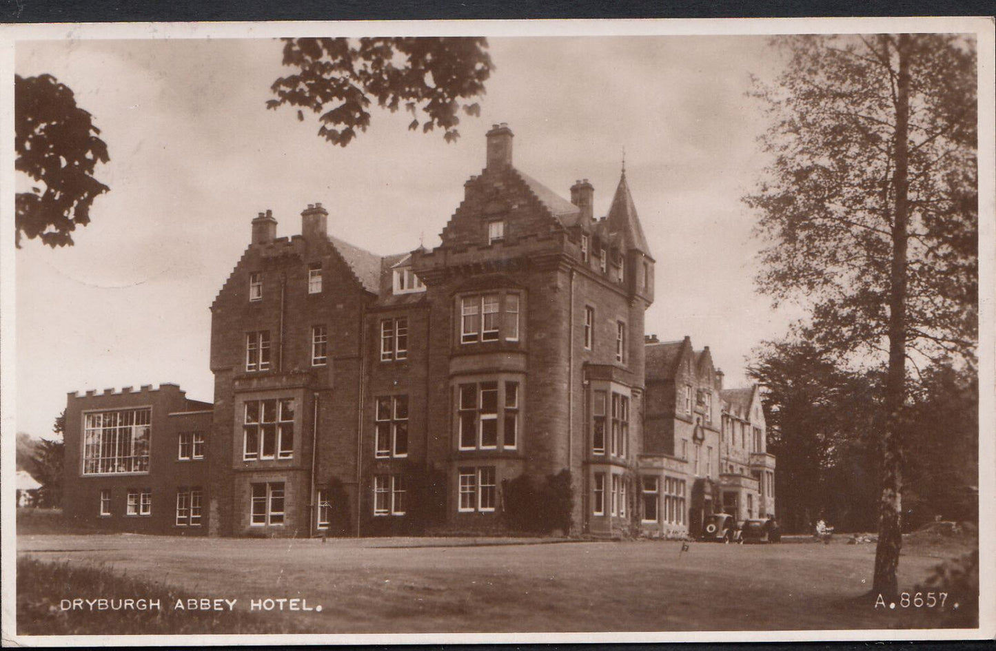 Northumberland Postcard - Dryburgh Abbey Hotel A7316