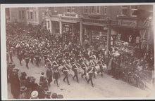 Load image into Gallery viewer, Hampshire Postcard- Animated Street Scene & Military Procession, Aldershot? BT35