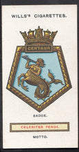 Load image into Gallery viewer, Wills Cigarette Card - Ships Badges Card No 12 - Centaur