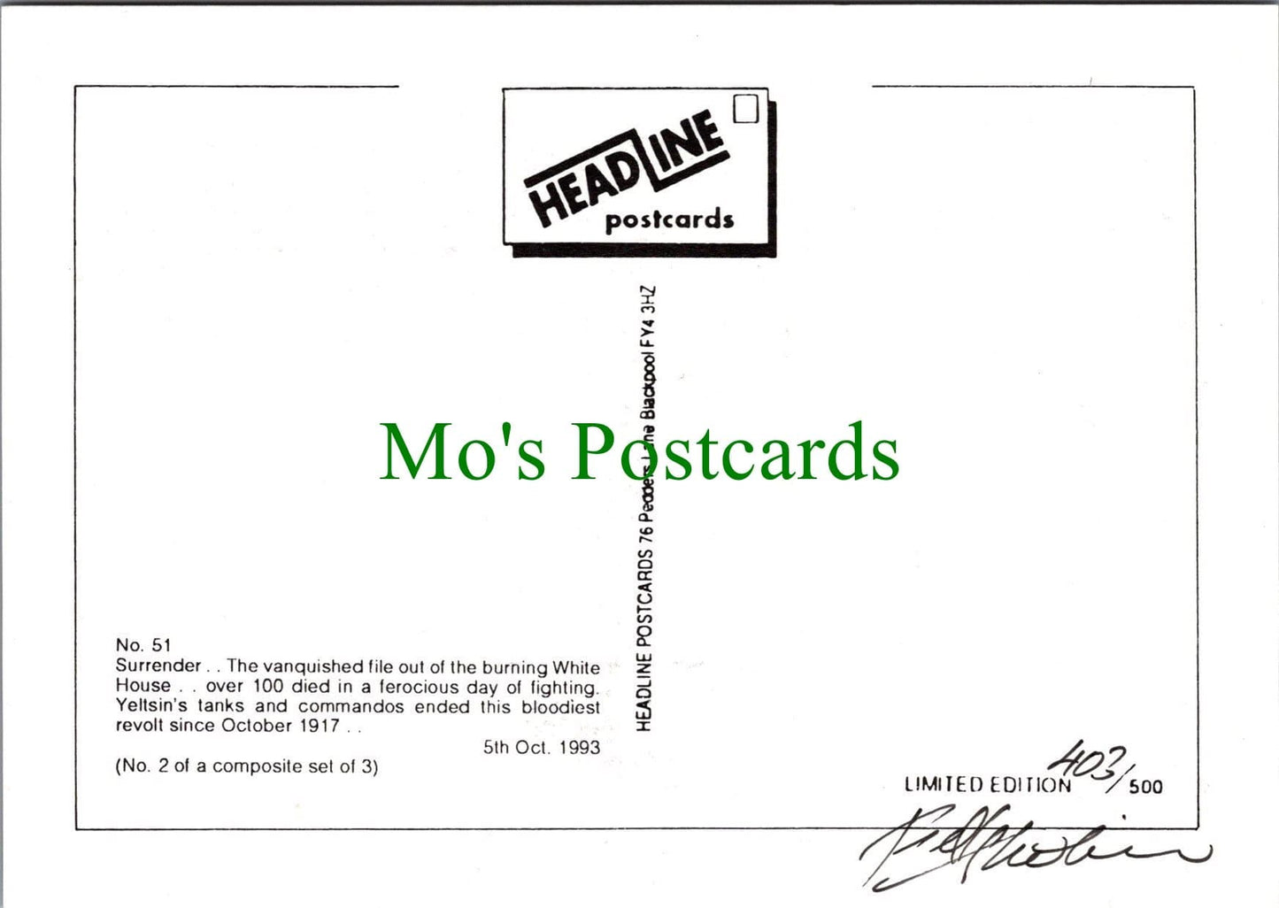 Headline Postcard - The Battle of Moscow