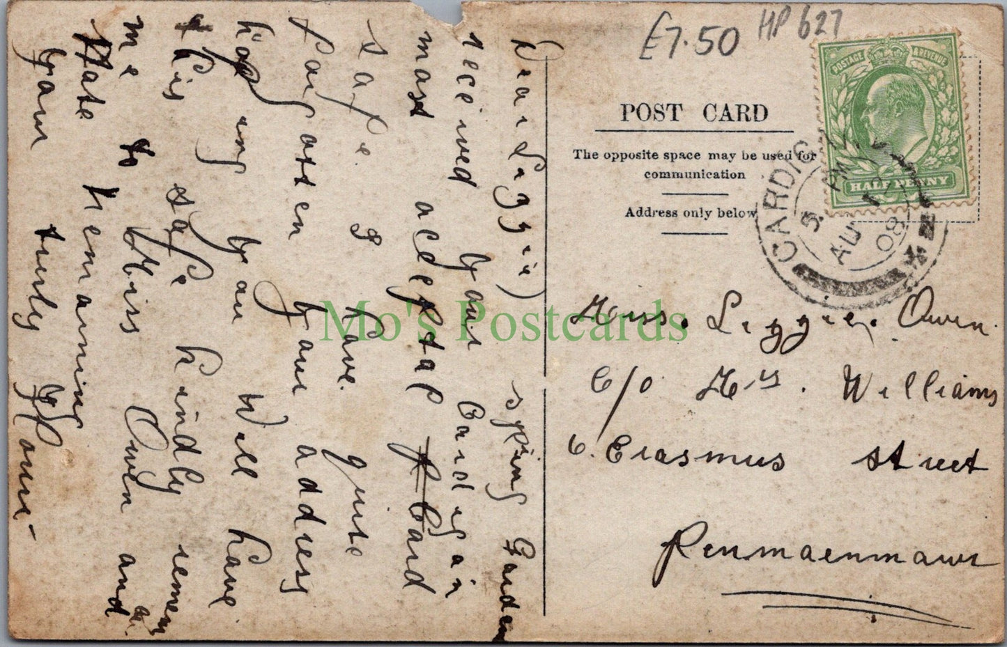 Wales Postcard - View of Cardigan HP627