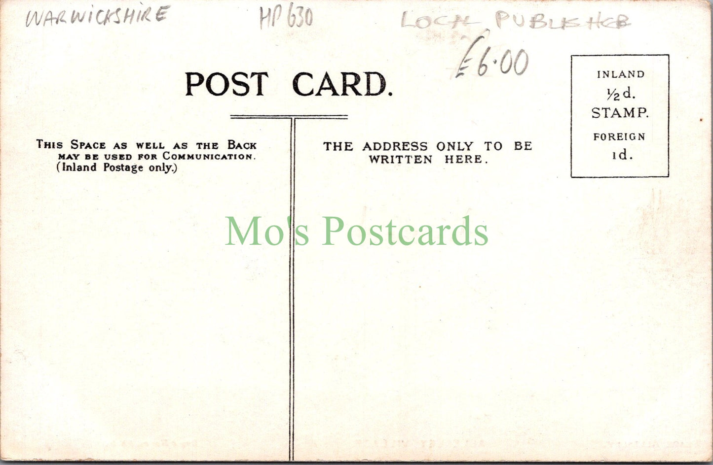 Warwickshire Postcard - Allesley Village HP630