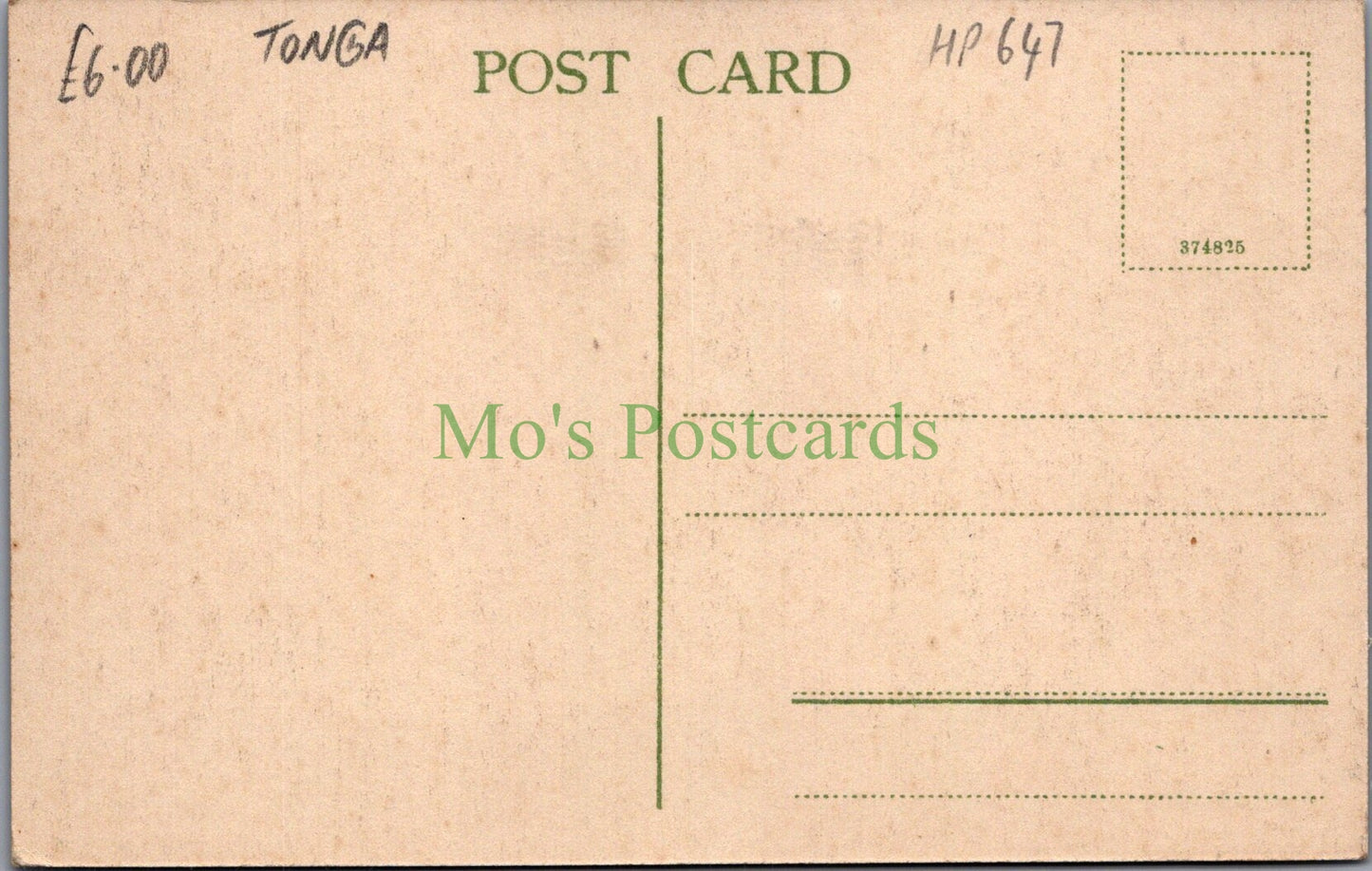 Tonga Postcard - Bush Scenery, Tongatabu HP647