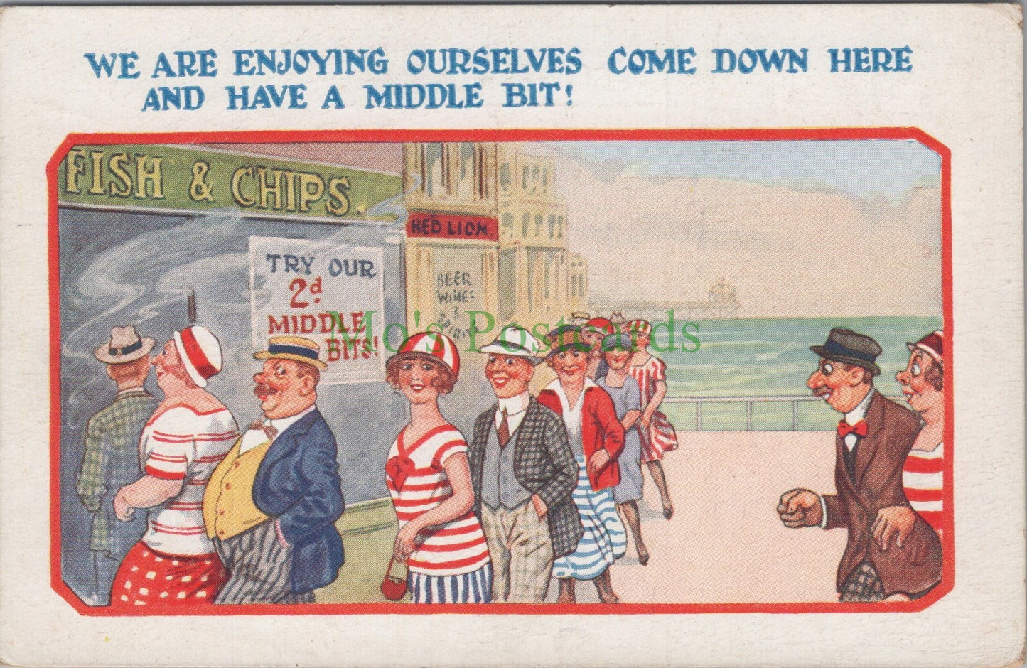 Comic Postcard - Seaside / Fish & Chips / Holidays HP681