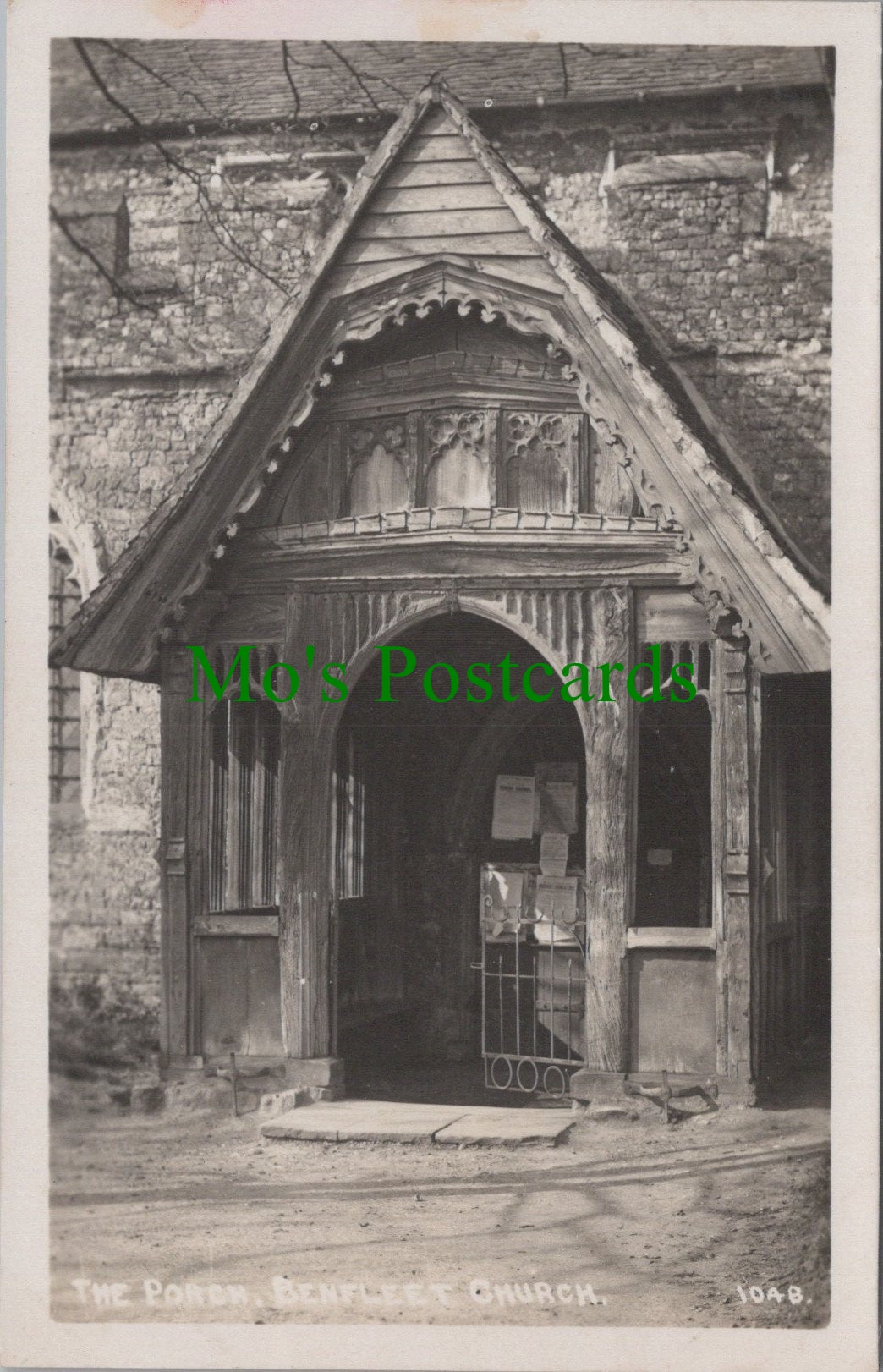 Essex Postcard - The Porch, Benfleet Church Ref.SW10155