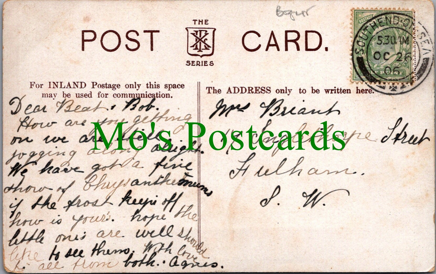 Essex Postcard - Rochford Hall, Rochford Ref.SW9796