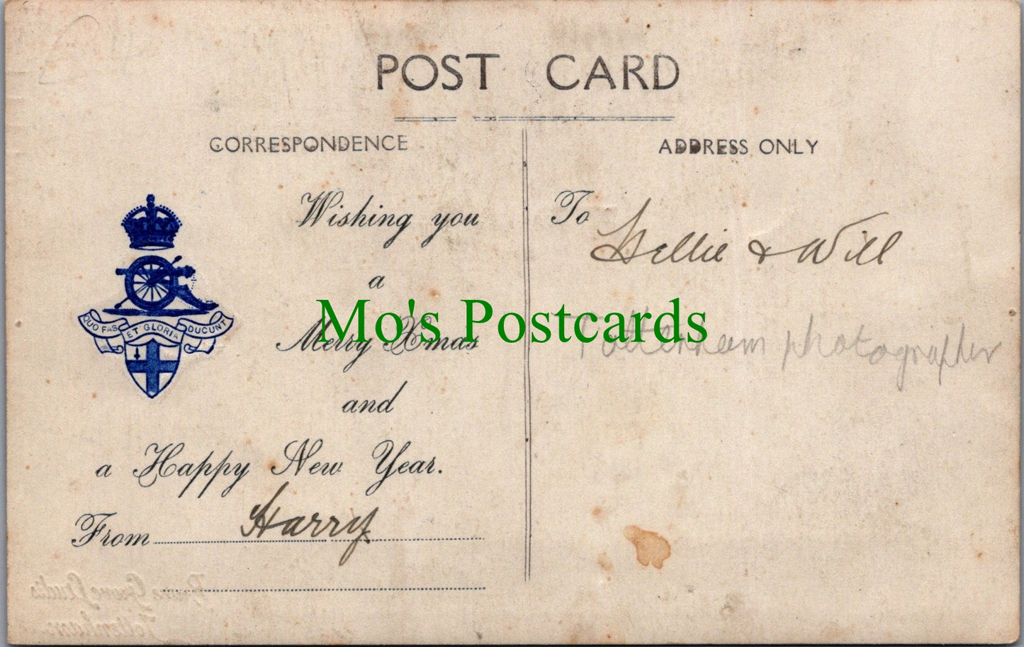 Military Postcard - Royal Artillery Soldiers, Tottenham, London Ref.SW9866