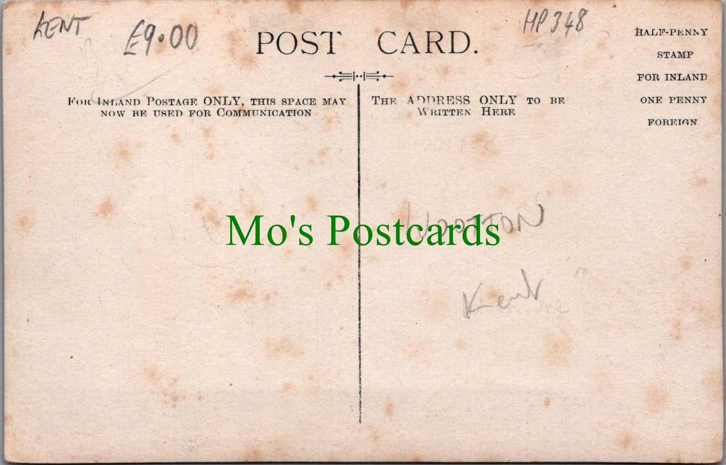 Kent Postcard - Wootton Village Ref.HP348