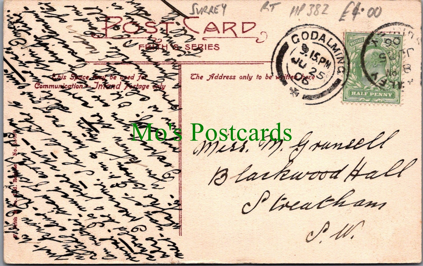 Surrey Postcard - Hambledon Green Ref.HP382