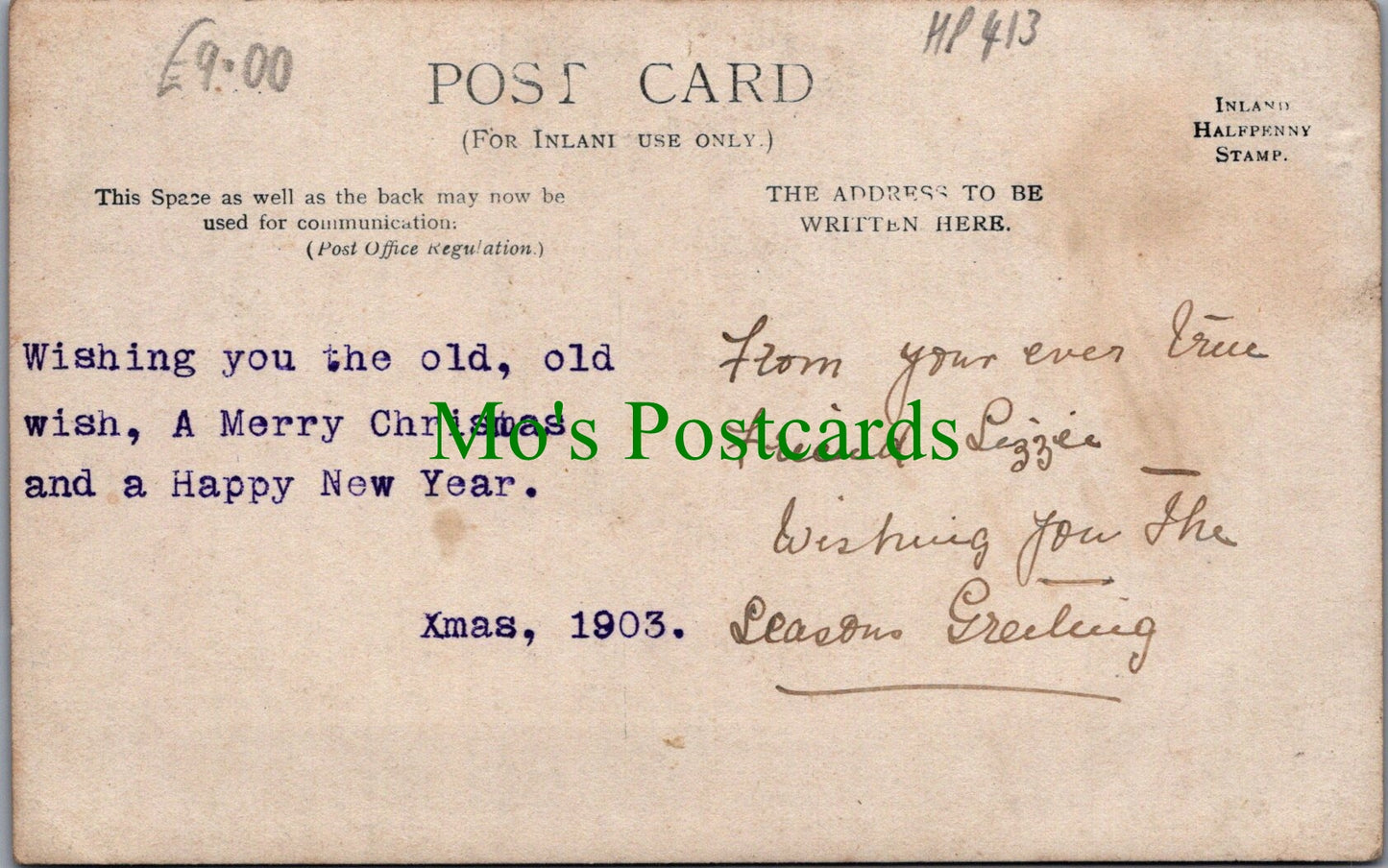 Unknown Location Postcard - Northcote Village, Possibly Lancashire? Ref.HP413