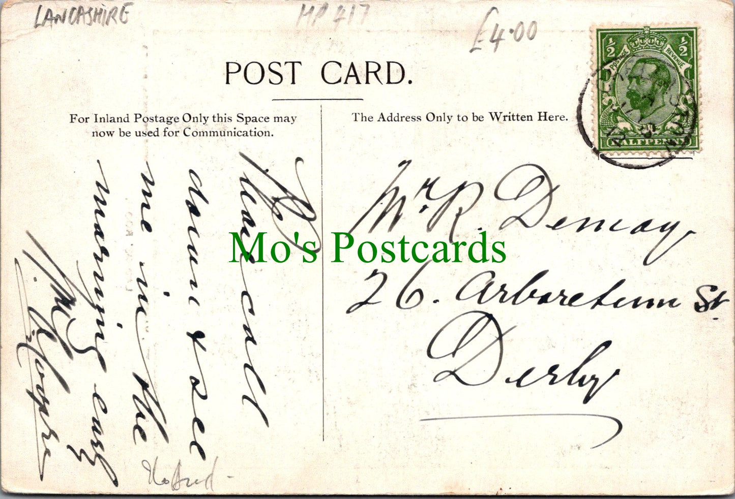 Lancashire Postcard - Ladies Room, New Midland Hotel, Manchester Ref.HP417