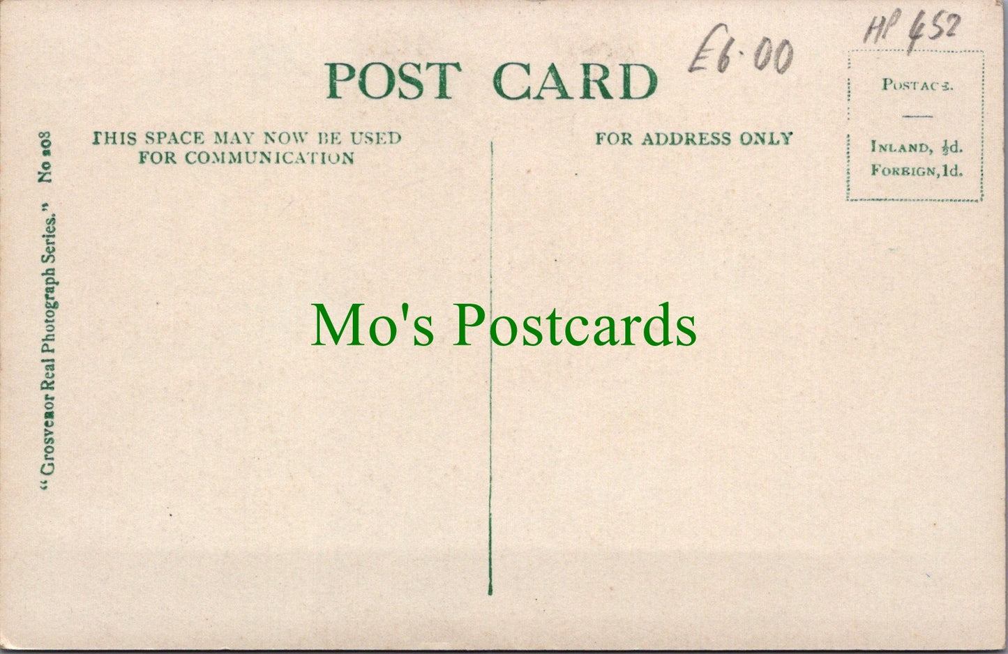 Lancashire Postcard - Refreshment Rooms, Boggart Hole Clough, Manchester Ref.HP452