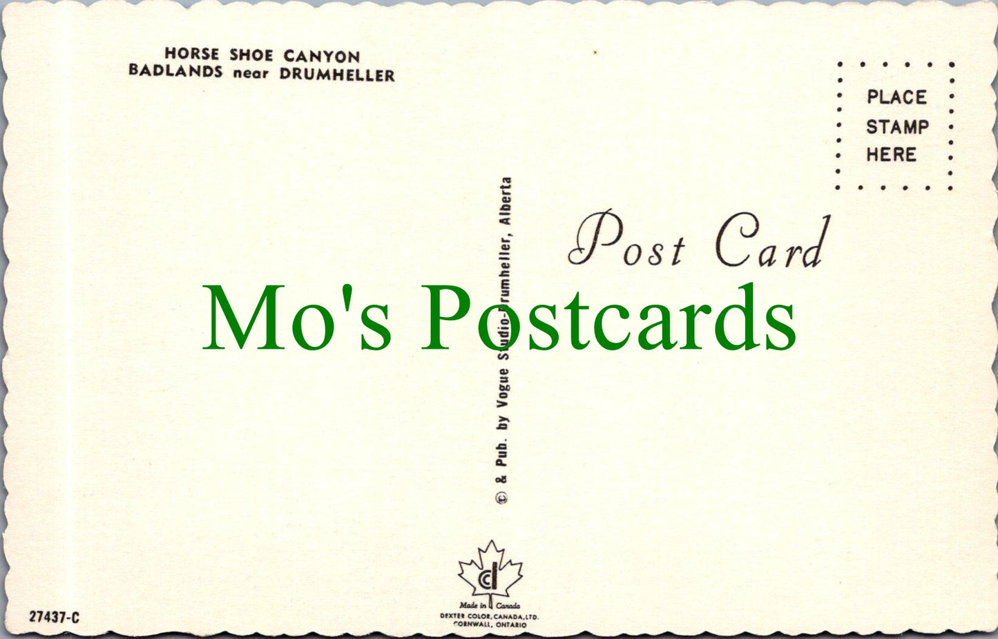 Canada Postcard - Horse Shoe Canyon, Badlands, Nr Drumheller Ref.SW10168