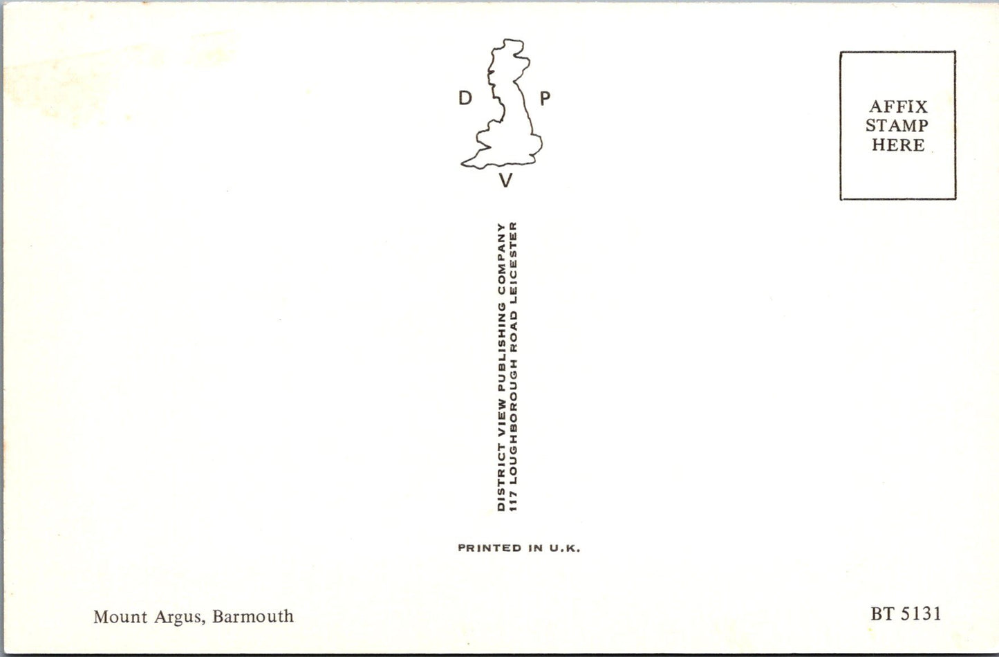 Wales Postcard - Mount Argus, Barmouth Ref.SW9959