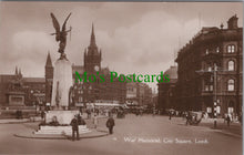 Load image into Gallery viewer, Yorkshire Postcard - Leeds, War Memorial, City Square DC246
