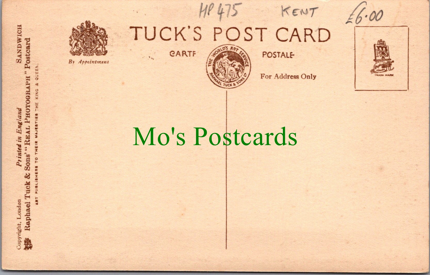 Kent Postcard - Sandwich Grammar School HP475