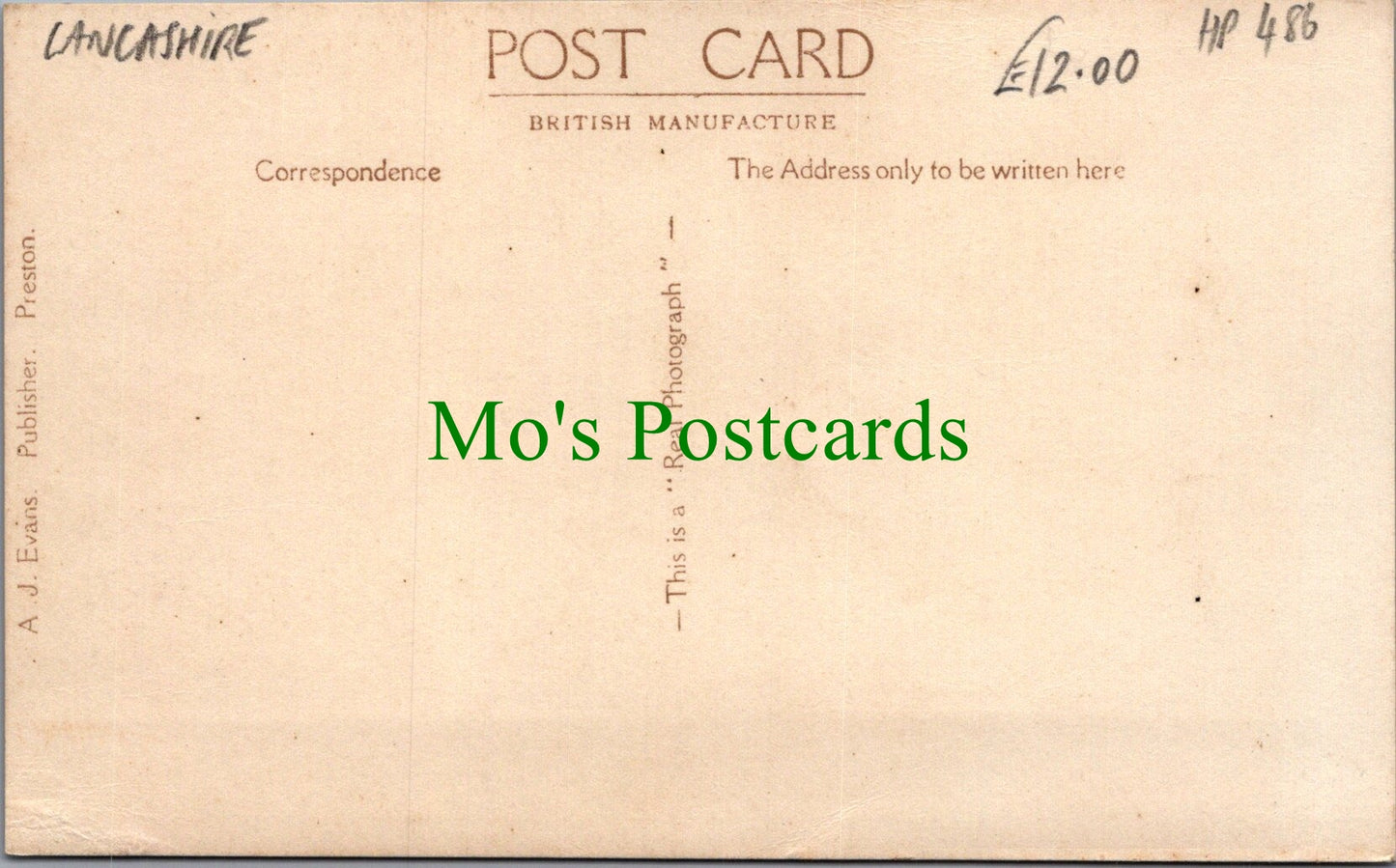 Lancashire Postcard - Brindle Village, The Cross Keys - Chorley HP486