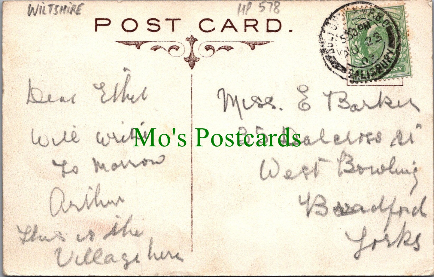 Wiltshire Postcard - Amesbury, Church Street HP578