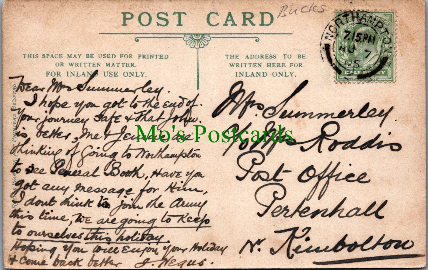 Buckinghamshire Postcard - Mentmore Towers SW10890