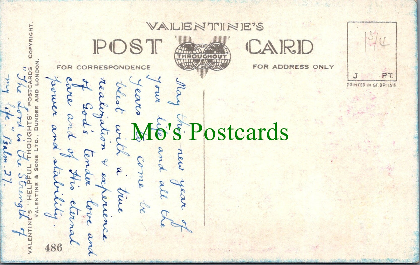 Literature Postcard - Helpful Thoughts Quoted By His Majesty The King SW10927