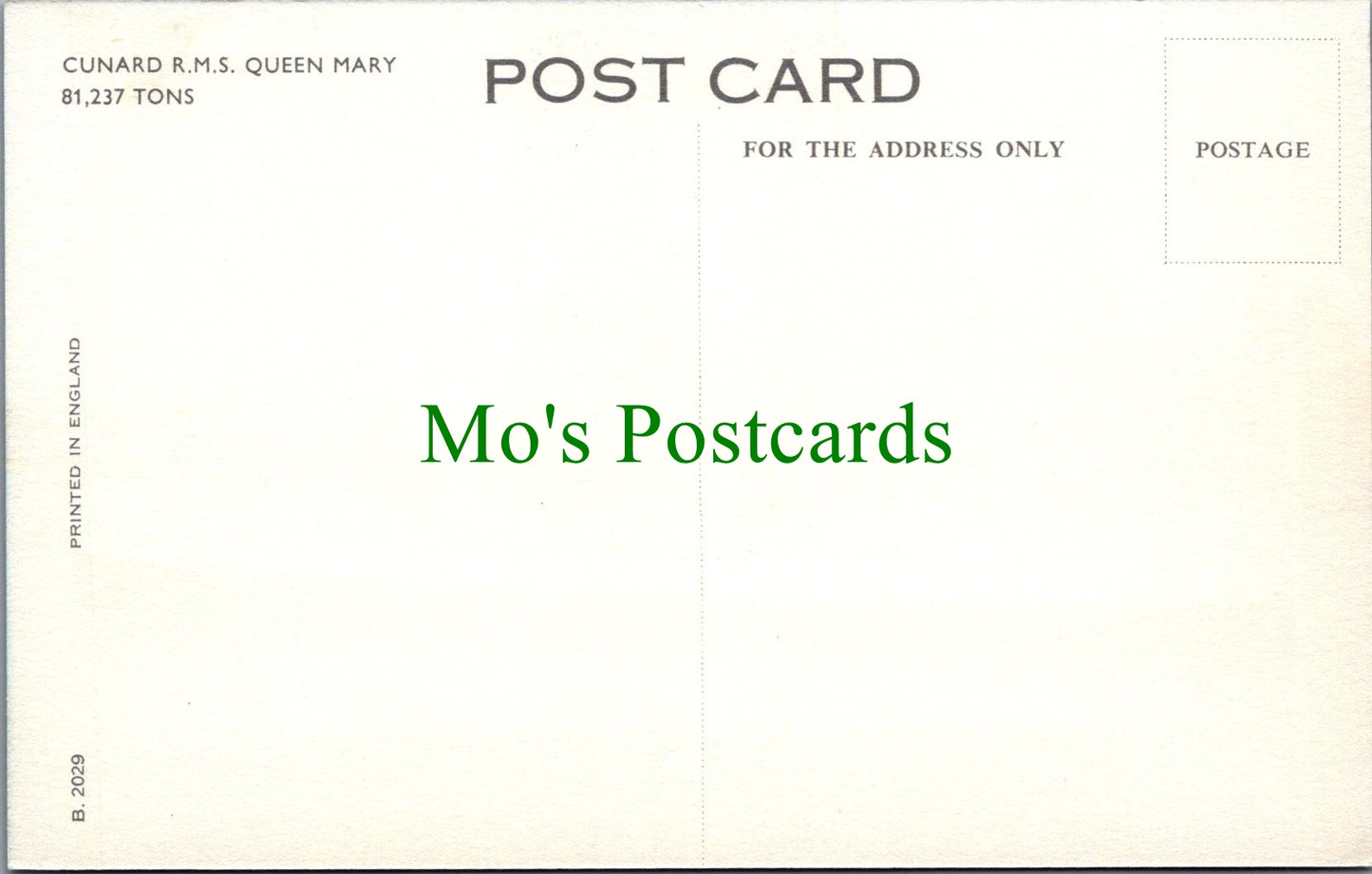Shipping Postcard - Cunard R.M.S.Queen Mary at New York SW10403