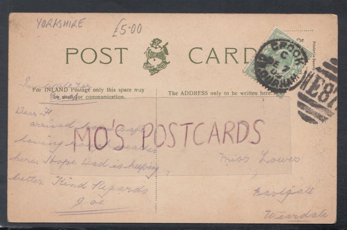 Yorkshire Postcard - The Post Office, Halifax, 1909 - Mo’s Postcards