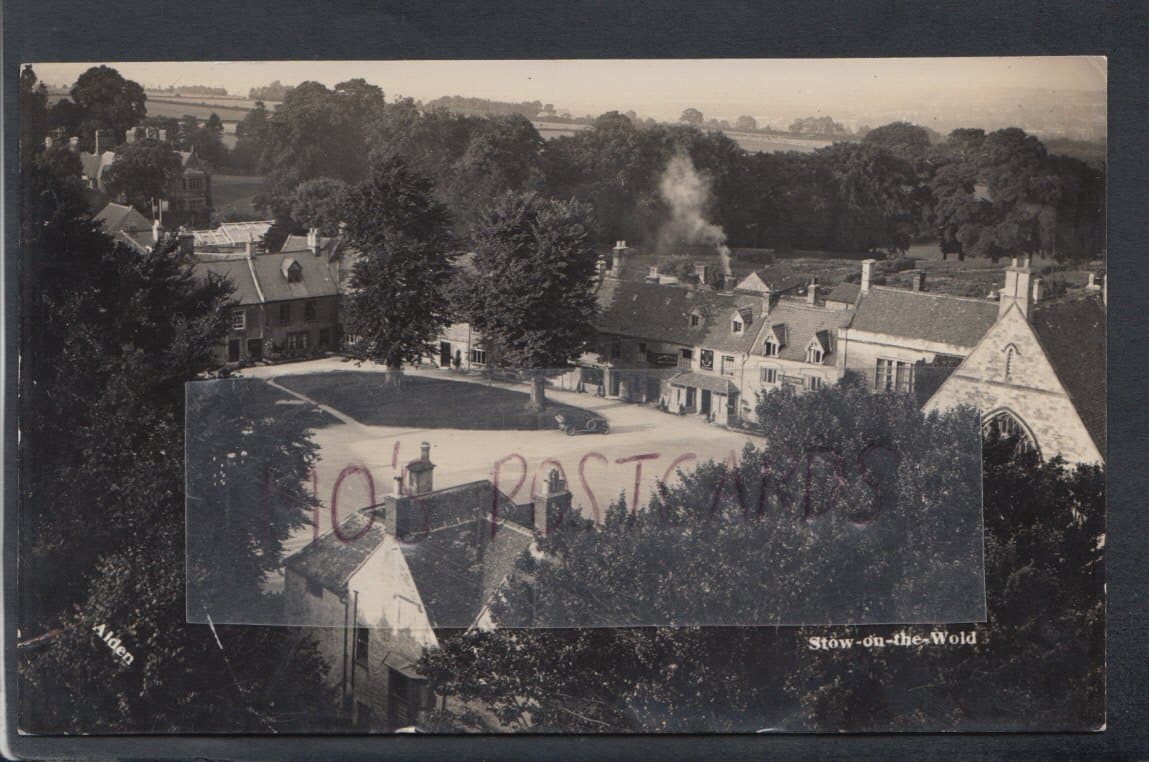 Gloucestershire Postcard - View of Stow-On-The-Wold, 1932 - Mo’s Postcards
