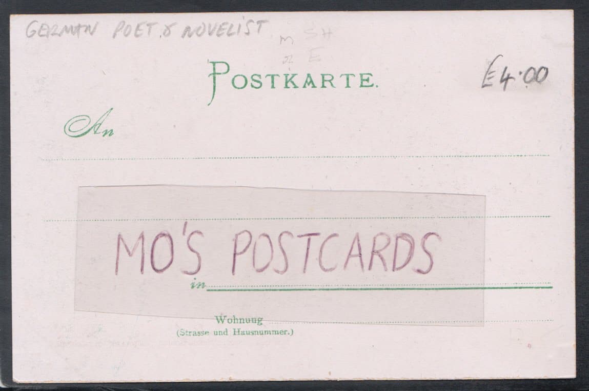 Literature Postcard - Josef Viktor Von Scheffel, German Poet & Novelist - Mo’s Postcards
